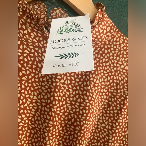 Elegant Brown Long Sleeve Dress C+D+M NWT. SIZE S - Picture 3 of 14